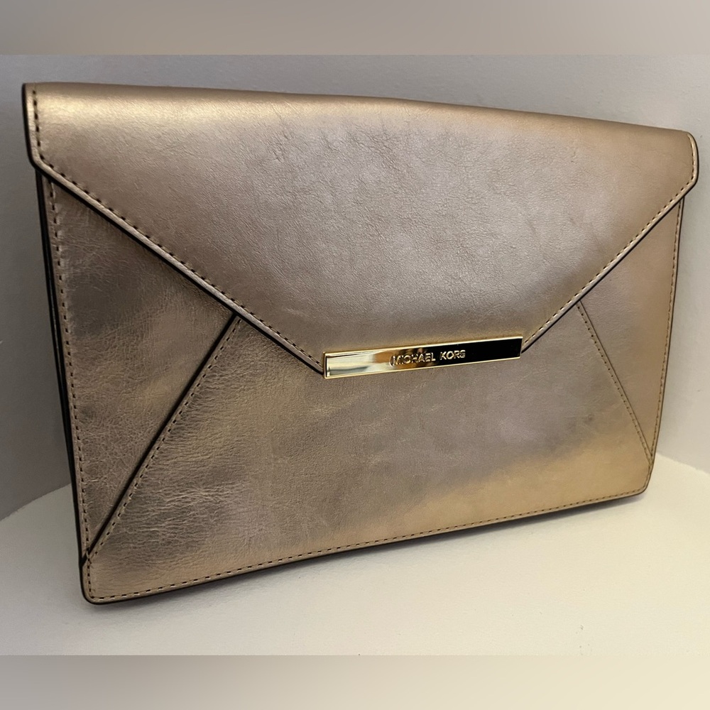 Michael Kors Gold Clutch